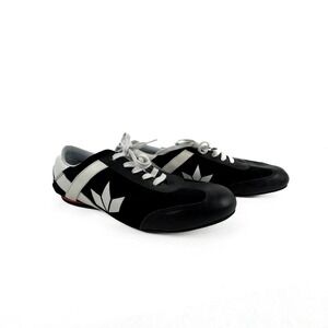 Manuel Reina Madrid Black White Leather Suede Dance Sneakers Mens 37 Spain